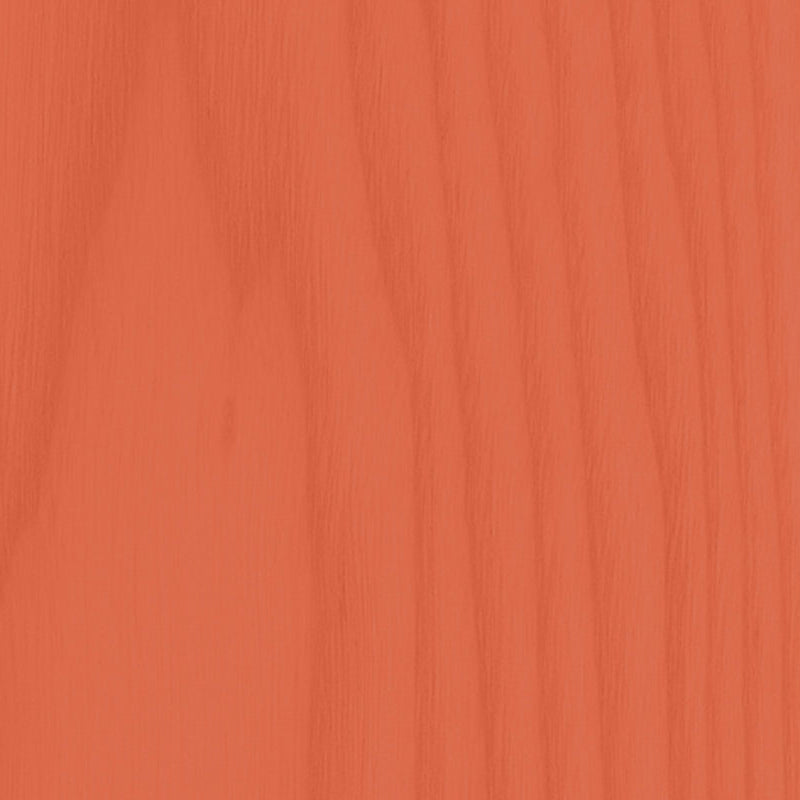 Vibrant orange painted wood with visible grain texture, bringing warmth and bold energy to any space.