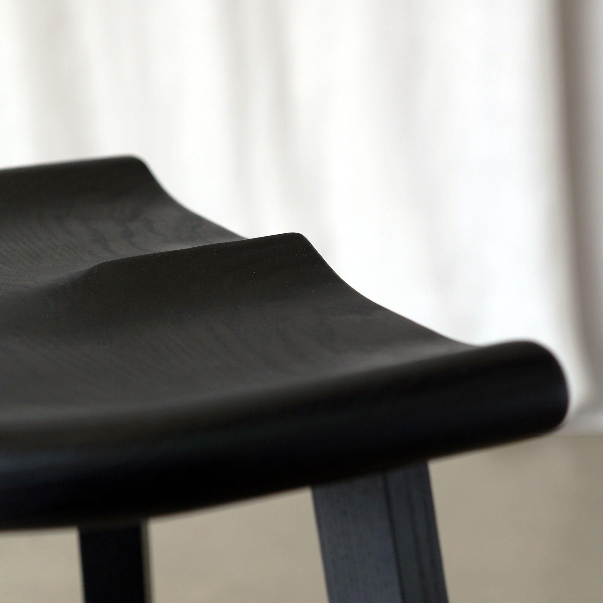 Conti Black Kitchen Stool 68cm - Martelo and Mo