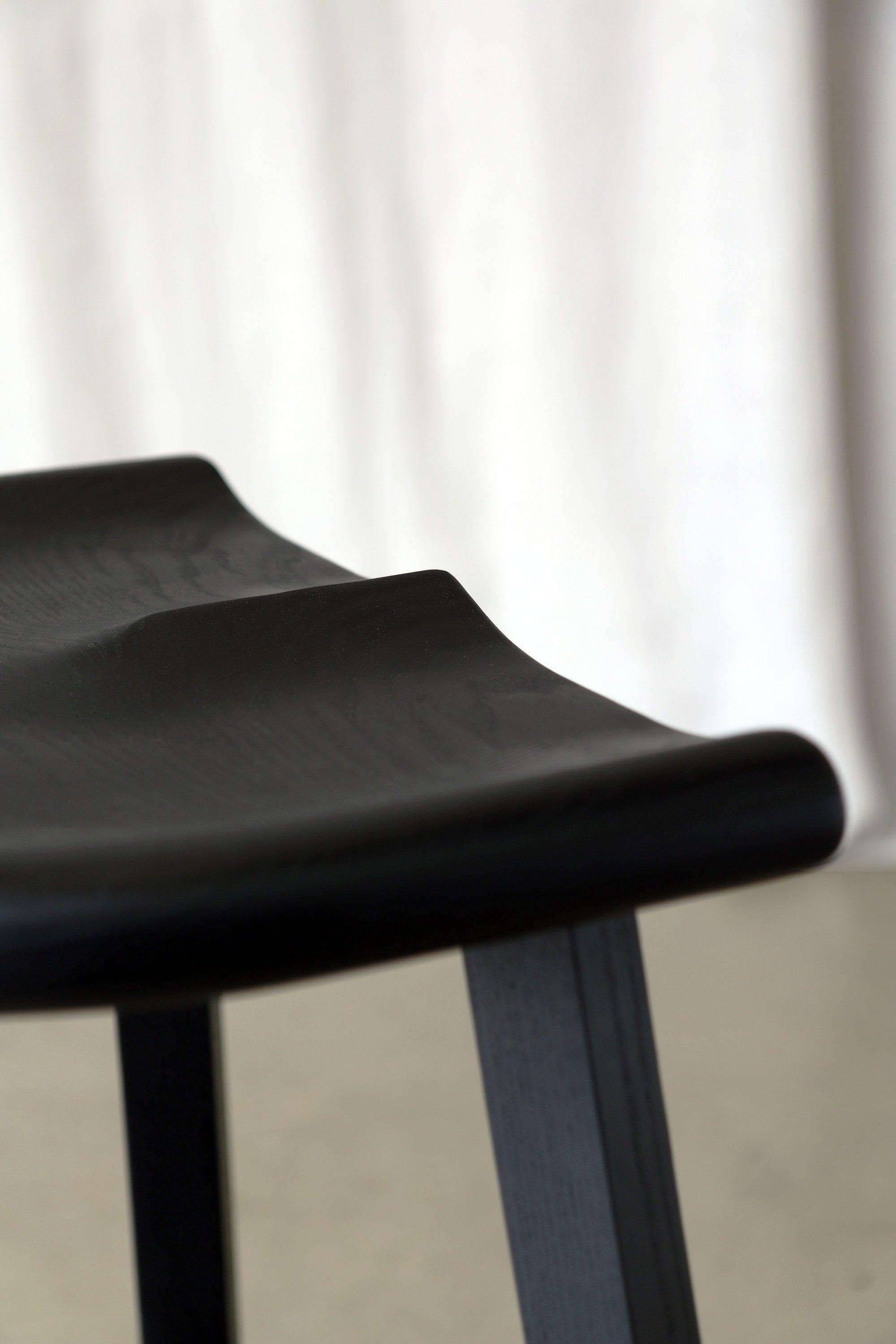 Conti Black Kitchen Stool 68cm - Martelo and Mo