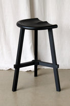 Conti Black Kitchen Stool 68cm - Martelo and Mo