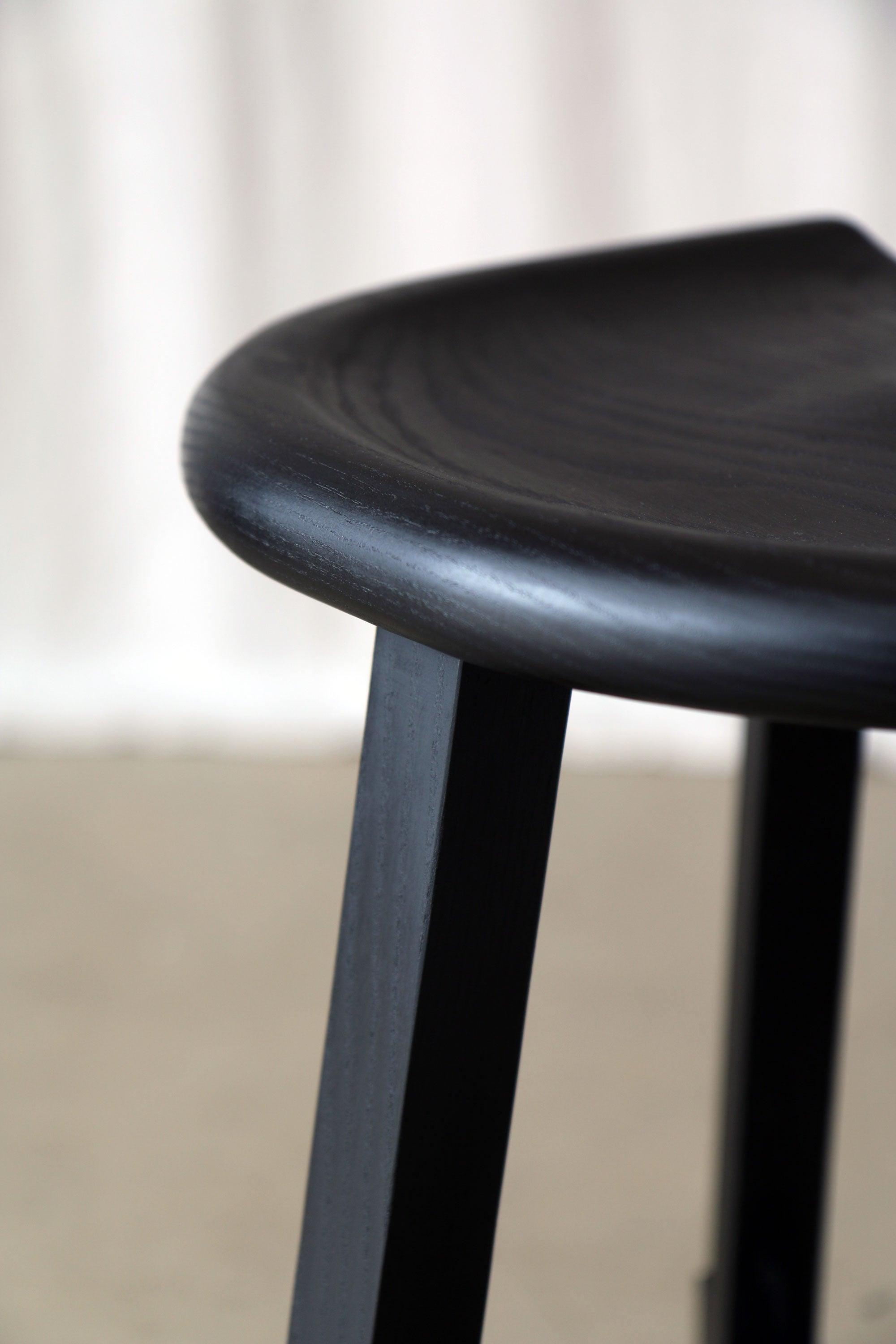 Conti Black Kitchen Stool 68cm - Martelo and Mo