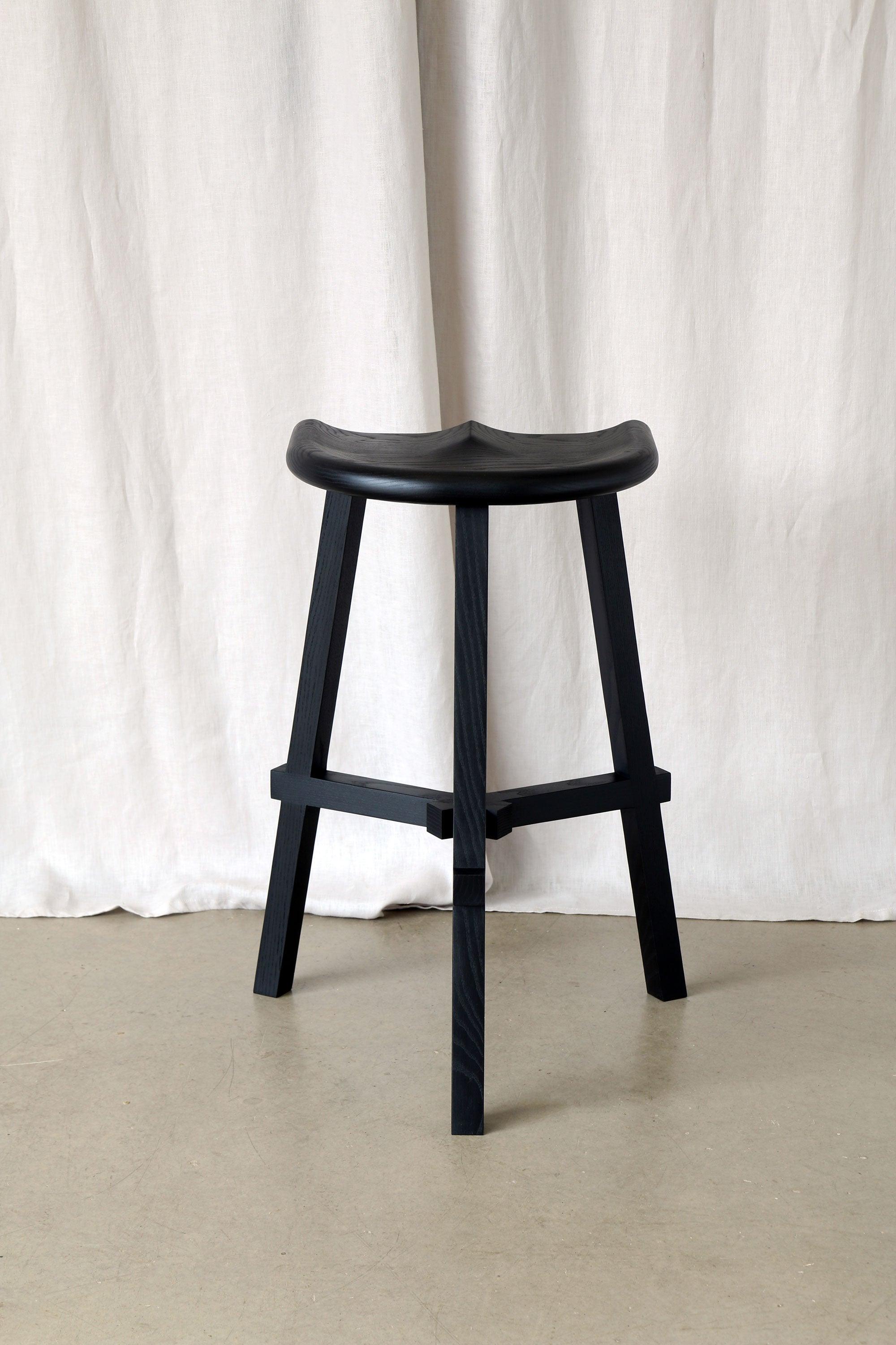 Conti Black Kitchen Stool 68cm - Martelo and Mo