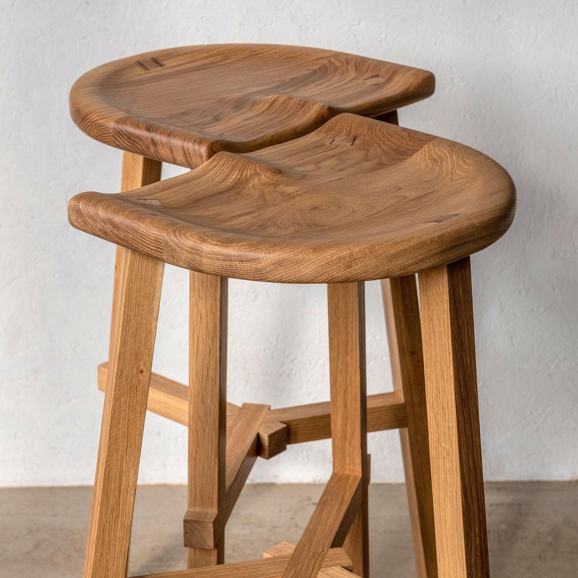 Conti Wooden Kitchen Stool 68cm - Martelo and Mo