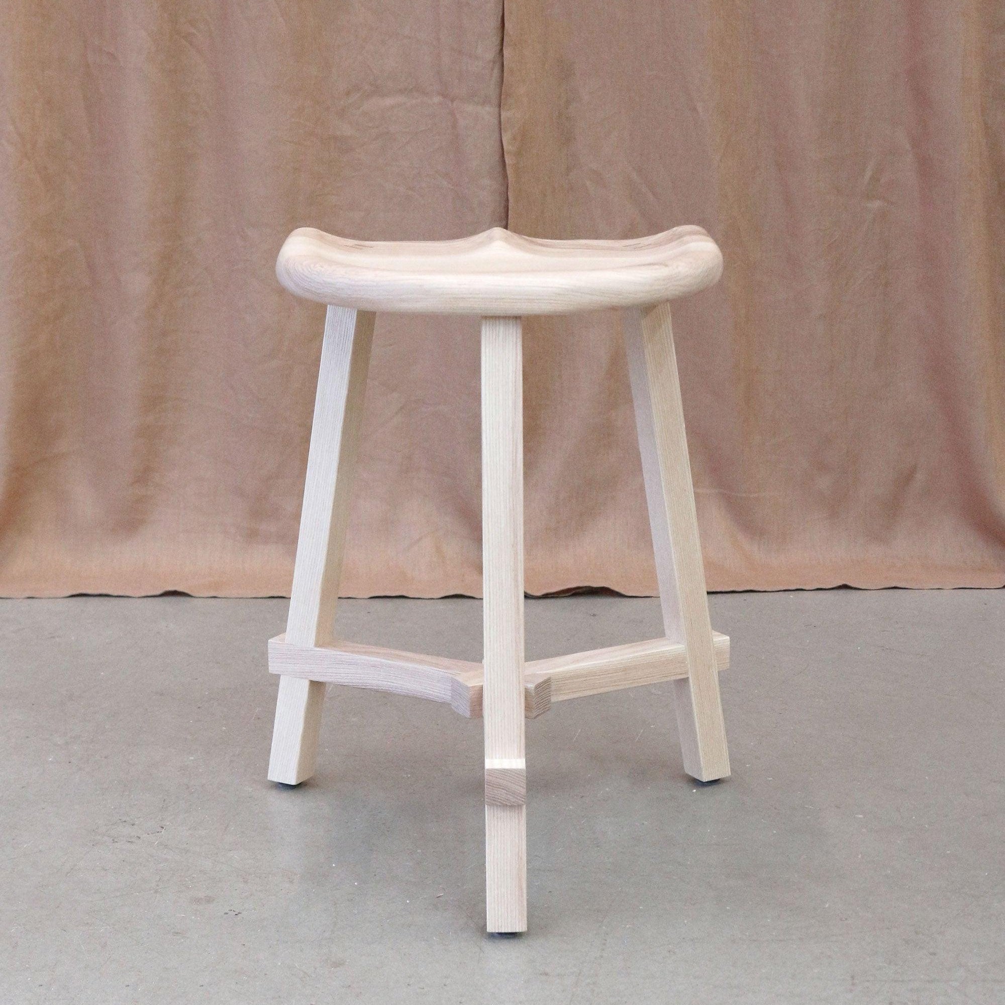 Conti Wooden Low Stool 45cm - Martelo and Mo