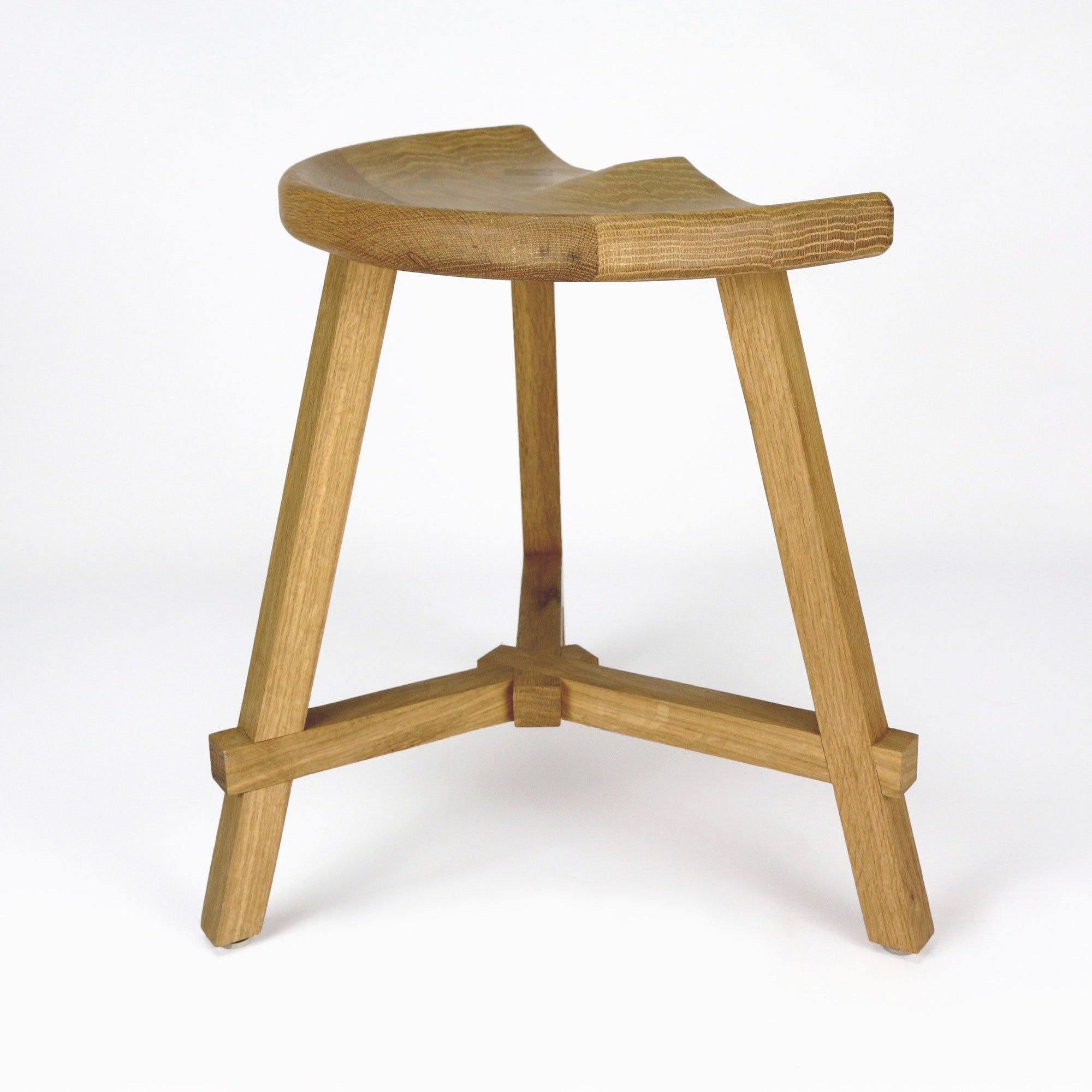 Conti Wooden Low Stool 45cm - Martelo and Mo