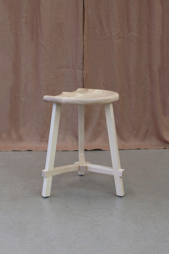 Conti Wooden Low Stool 45cm - Martelo and Mo