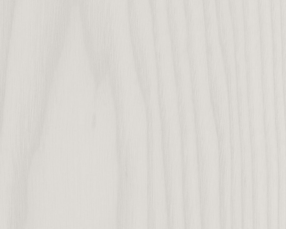 Crisp, bright white painted wood with faint wood grain visible, clean and minimalist.