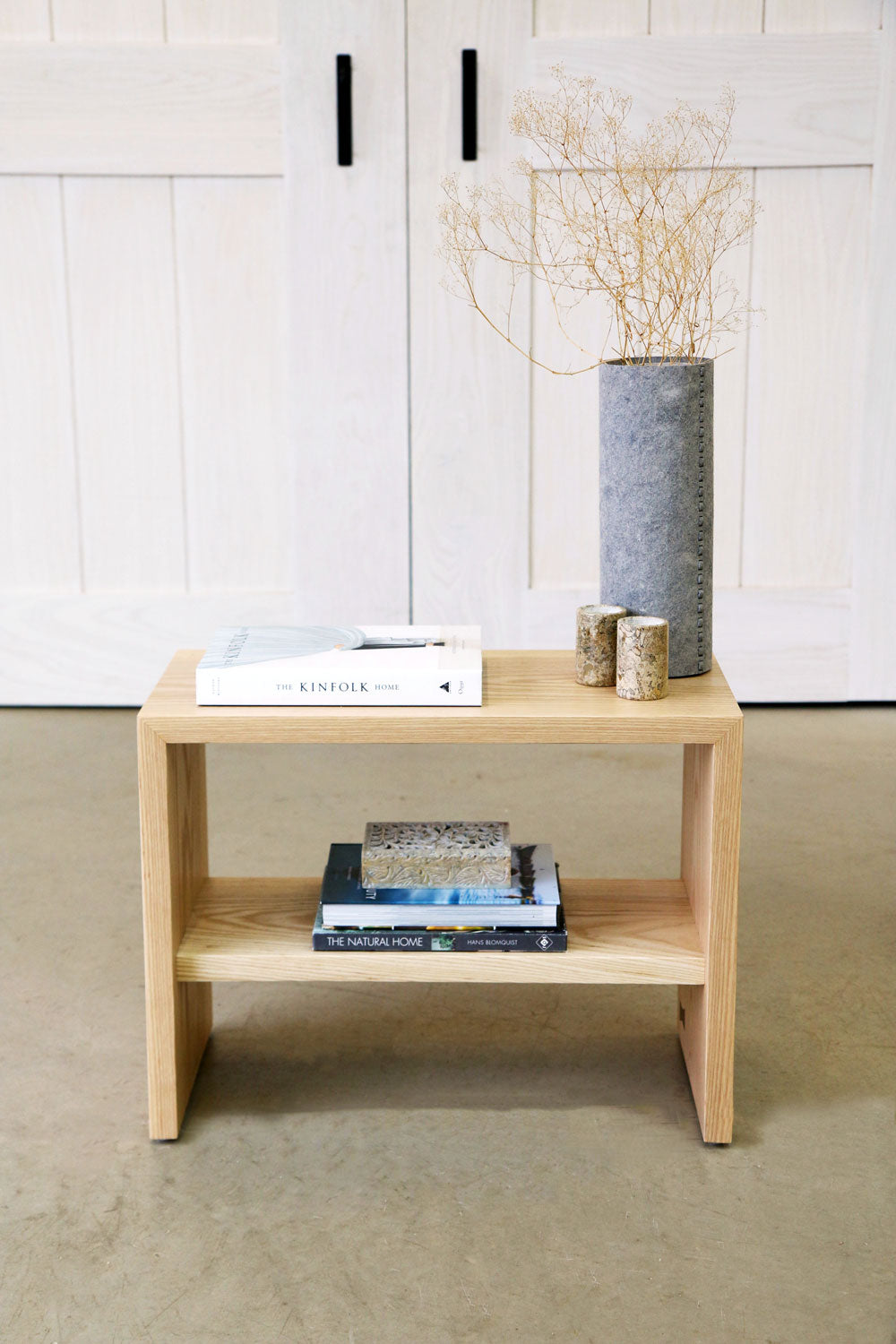 Andrade Wooden Side Table with Shelf - Martelo and Mo