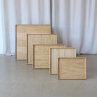 A set of handcrafted trays in various sizes, made from oak wood, perfect as a wooden tray for footstool or a coffee table tray.