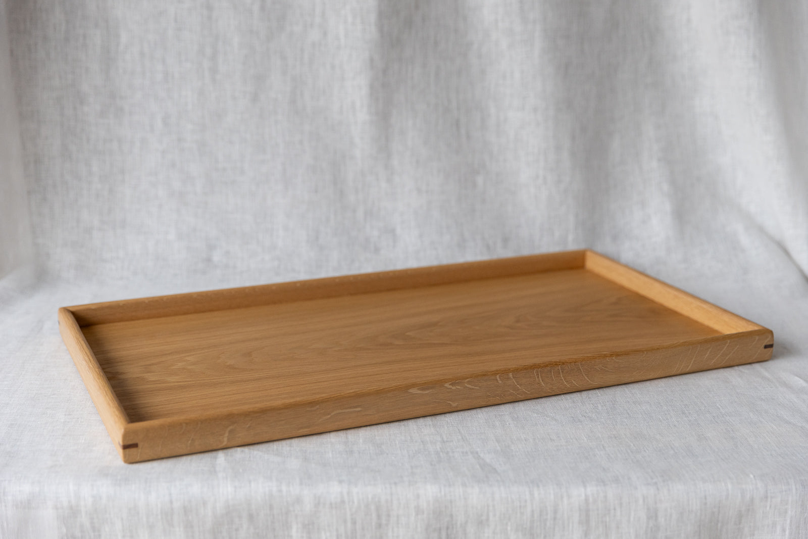 Image of the Rectangular Large Oak Ottoman Tray