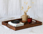 Large Wooden Footstool Tray with Handles - Martelo and Mo