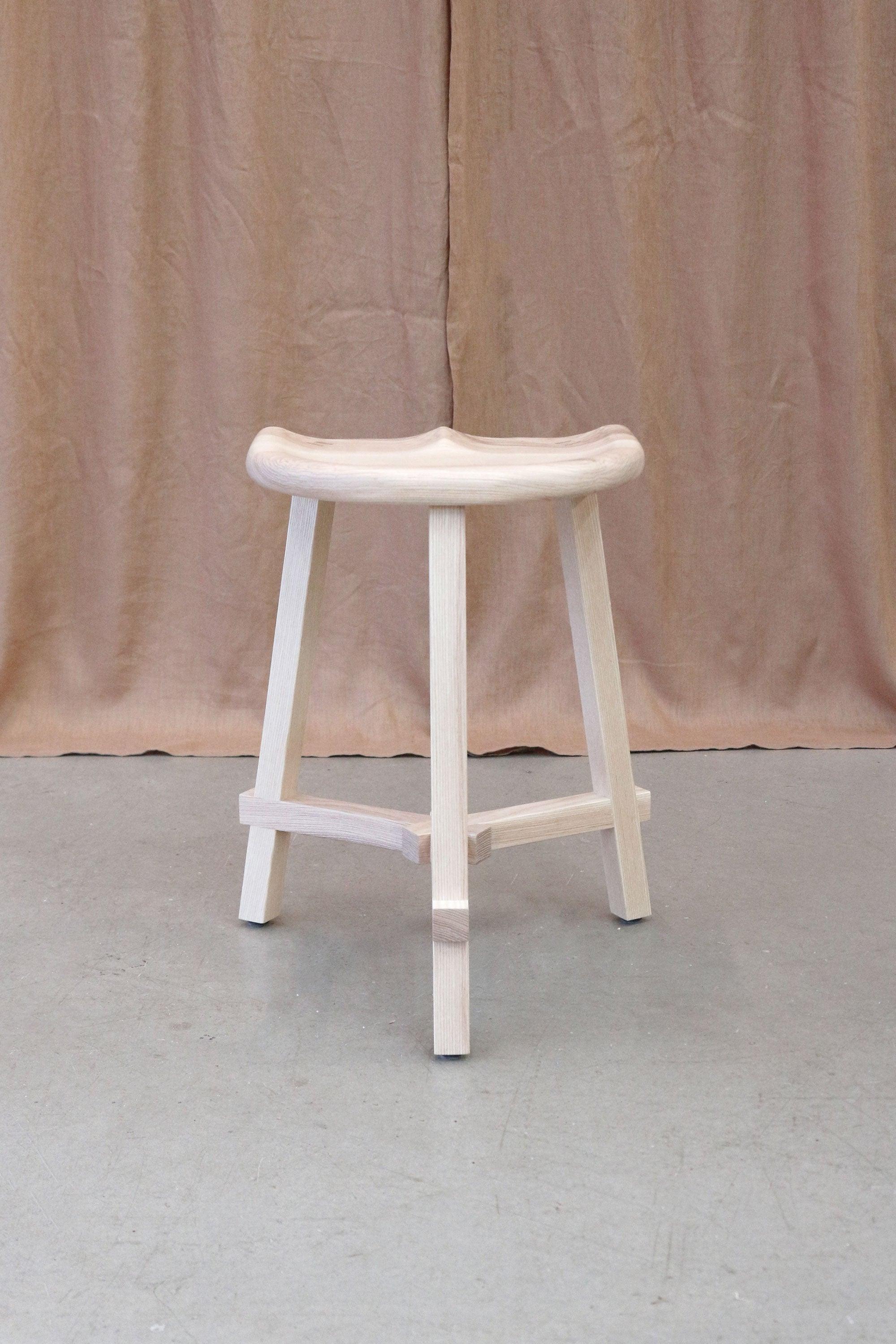 Conti Wooden Low Stool 45cm - Martelo and Mo