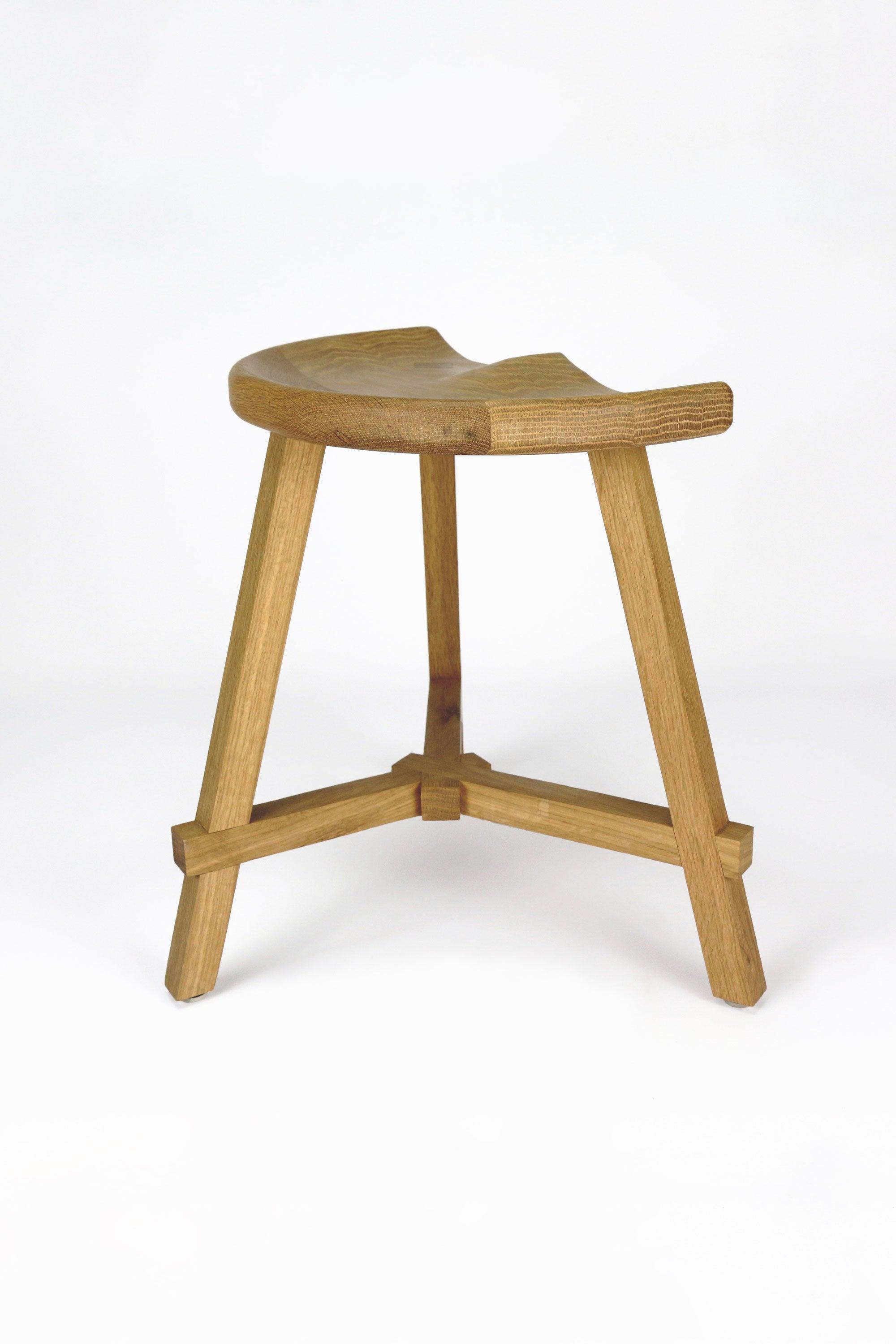 Conti Wooden Low Stool 45cm - Martelo and Mo