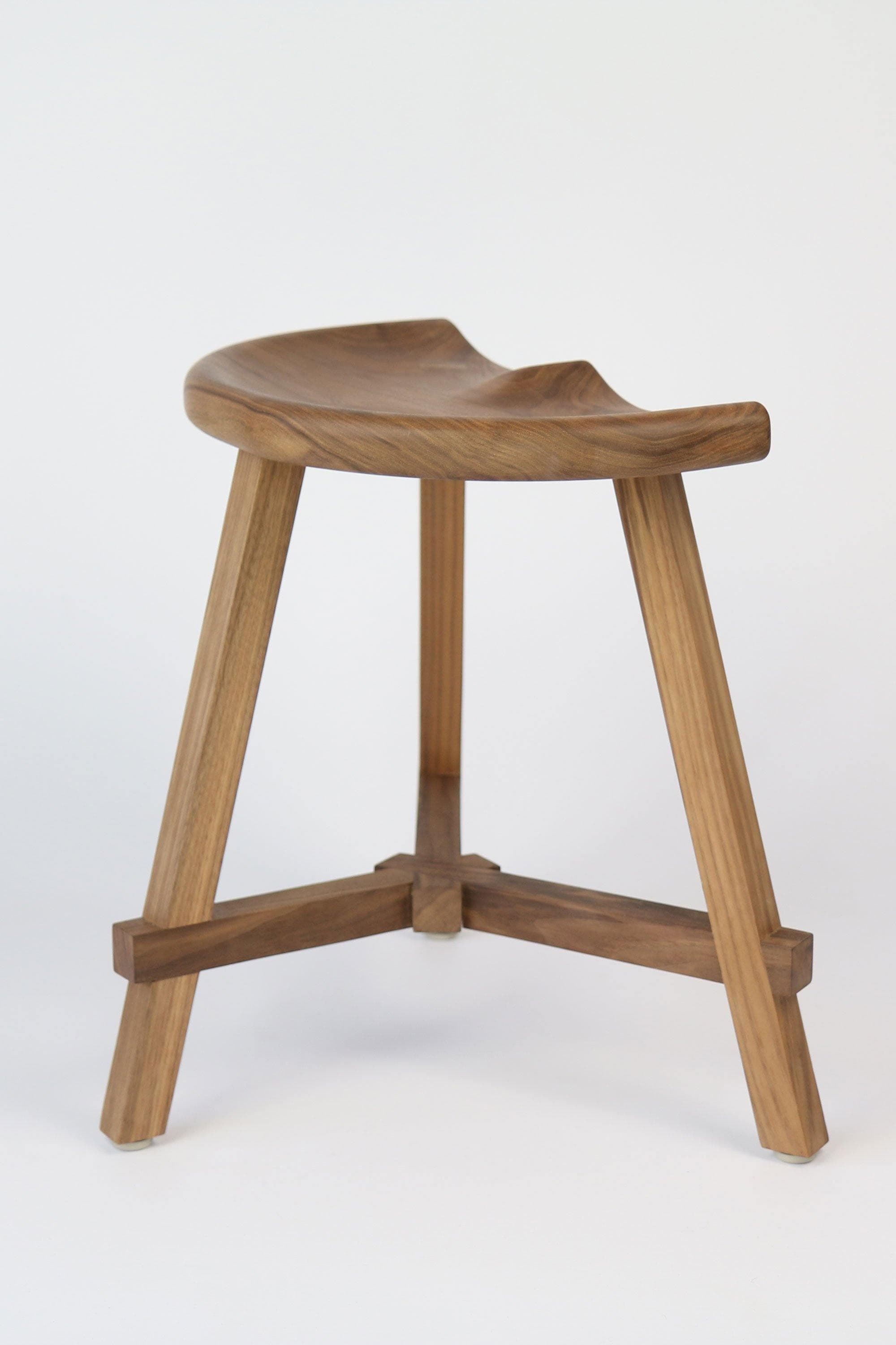 Conti Wooden Low Stool 45cm - Martelo and Mo