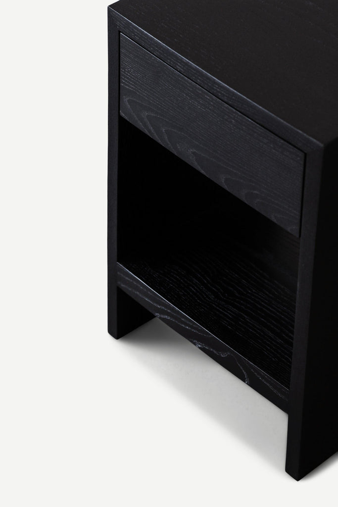 Gaia Wooden Bedside Cabinet with Drawer - Martelo and Mo