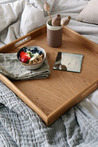 Large Wooden Footstool Tray with Handles - Martelo and Mo